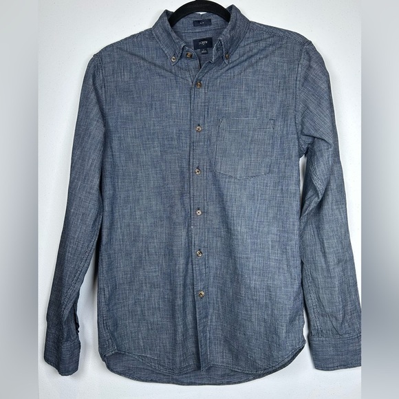 J. Crew Slim Fit, Blue Casual Button Down Shirt with Textured Fabric. Size Small - Picture 1 of 7